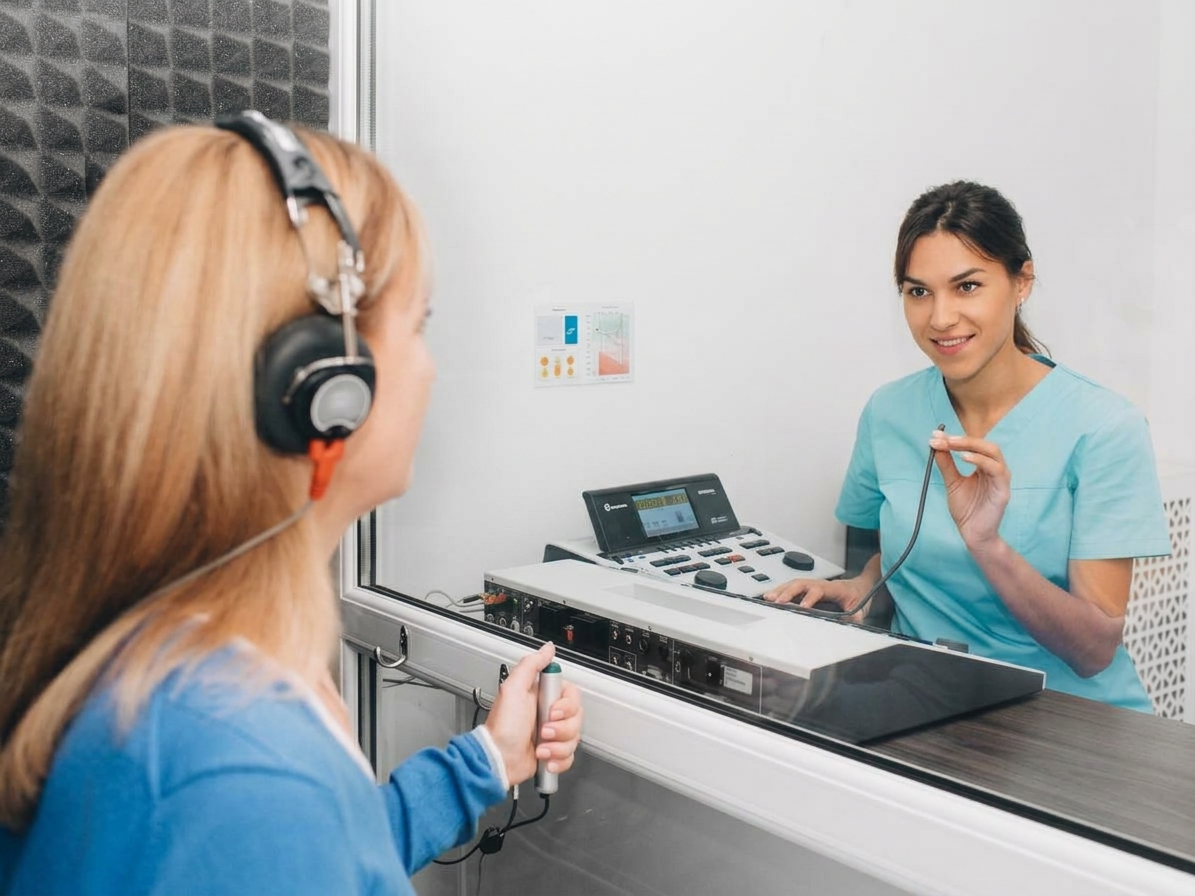 Çocuklarda ve yetişkinlerde işitme testi uygulaması